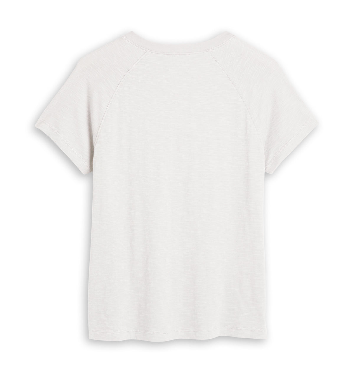 Short Sleeve Jersey Slub V Neck Tee - Natural