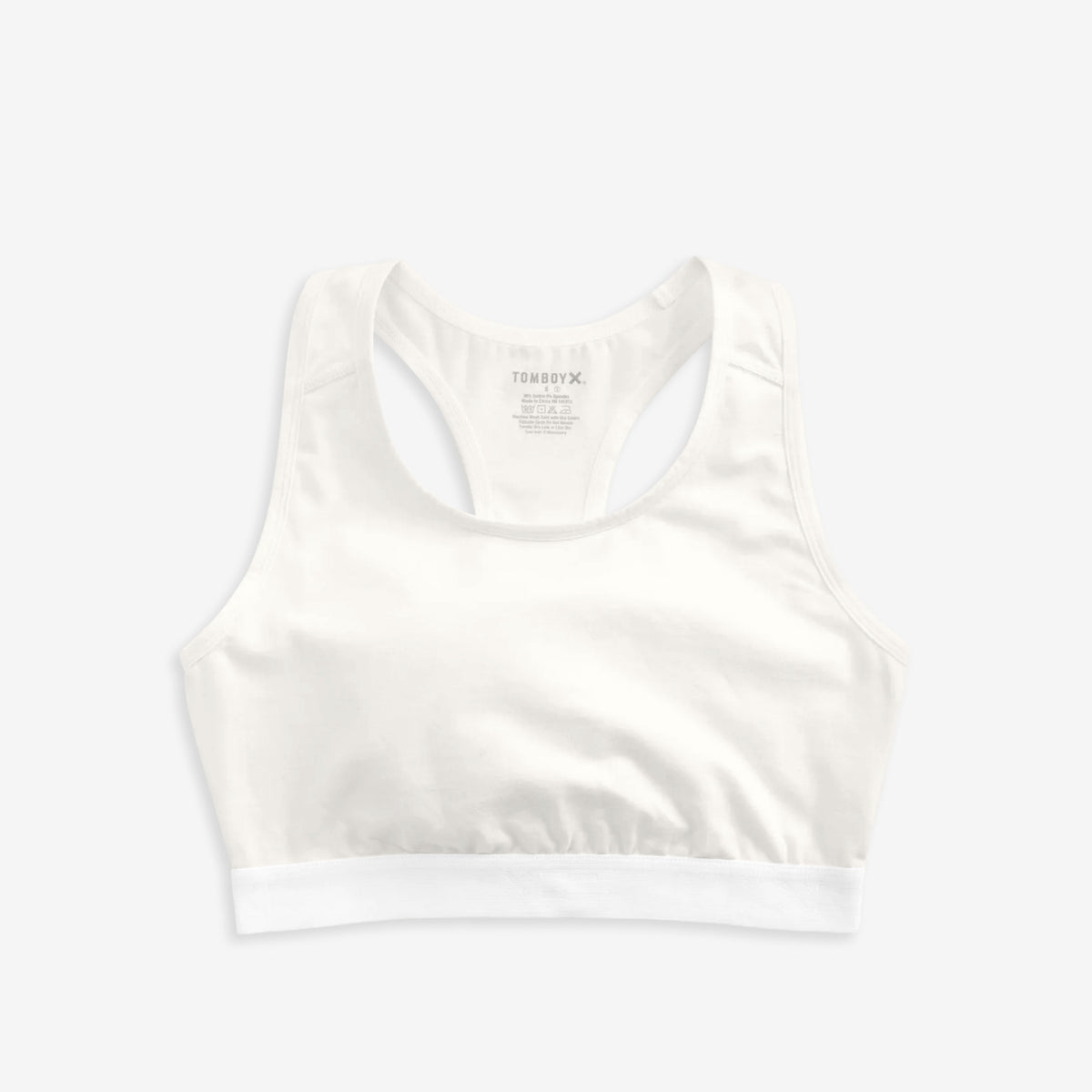 Racerback Soft Bra - X= White