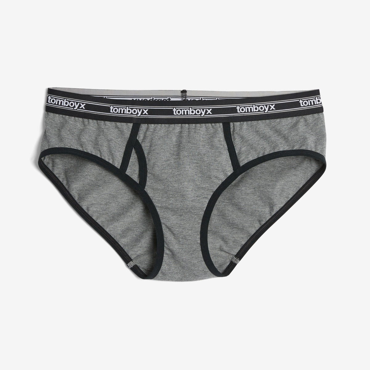 Iconic Briefs - Charcoal Retro Logo