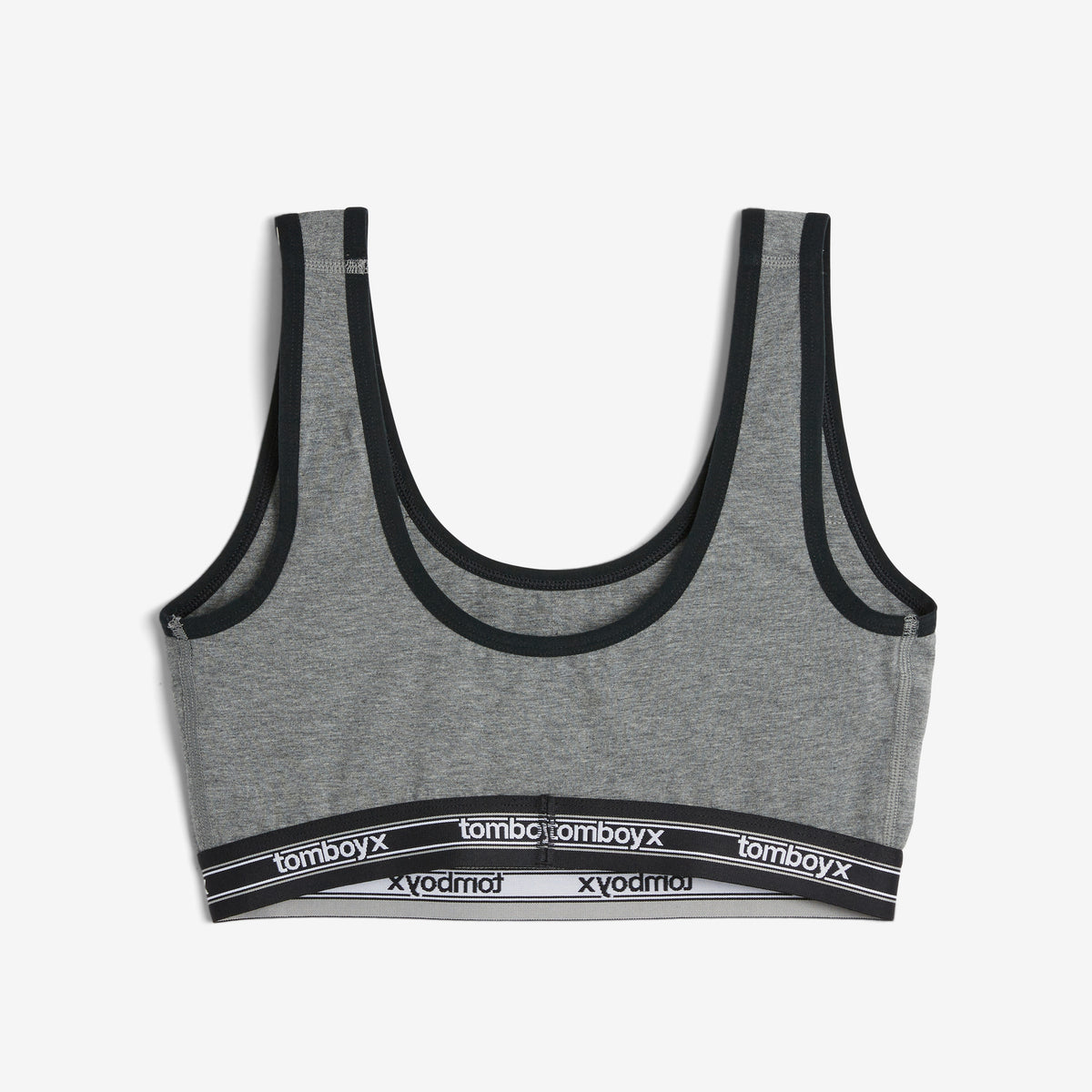 Peekaboo Soft Bra - Charcoal Retro Logo