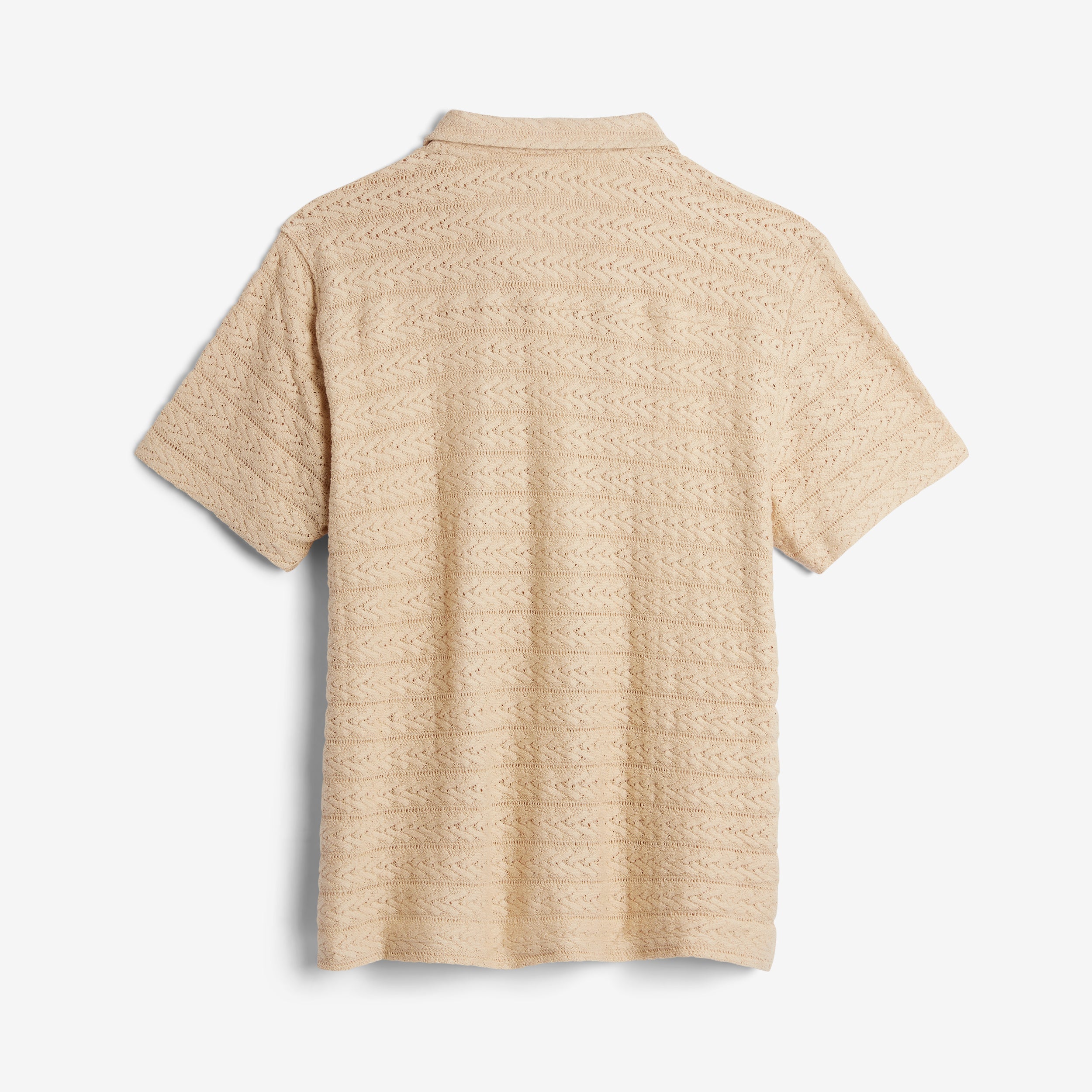 Crochet Cabana Shirt - Sandshell