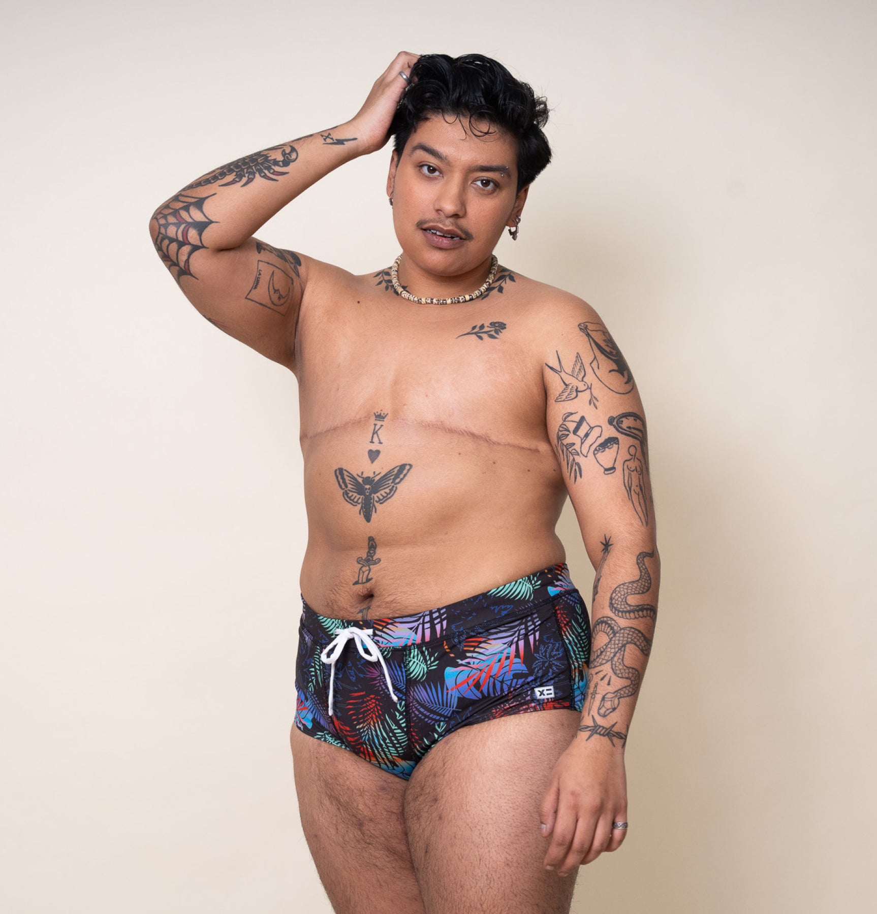 Swim Packing Brief - Palm Dreams