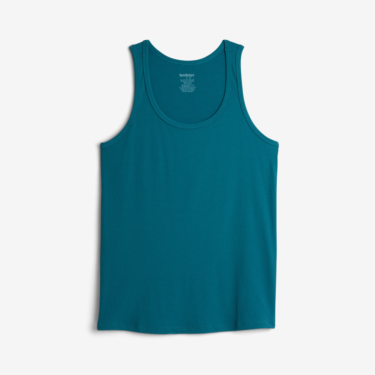 Bamboo Rib Tank - Teal Time