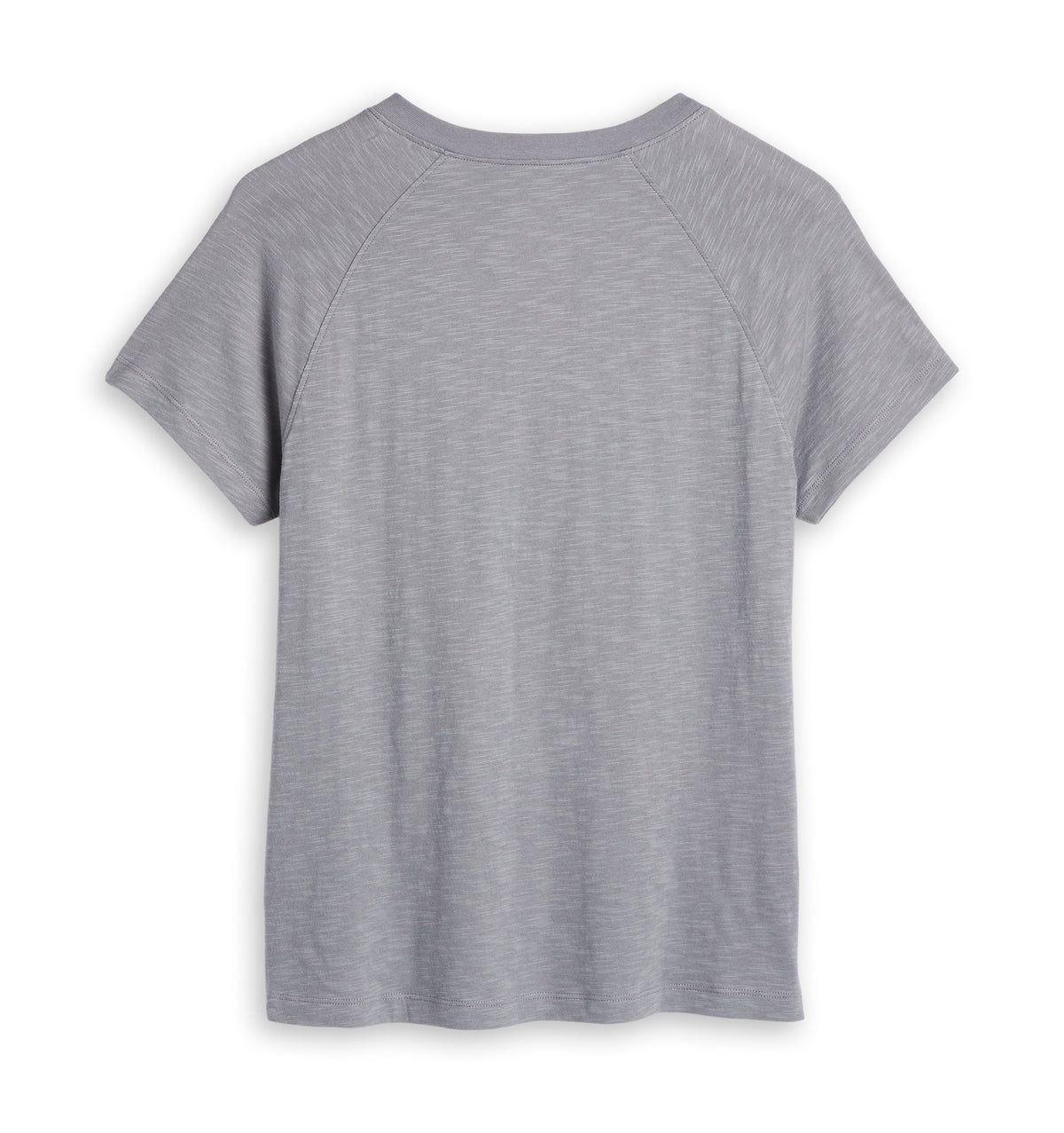 Short Sleeve Jersey Slub V Neck Tee - Ultimate Gray