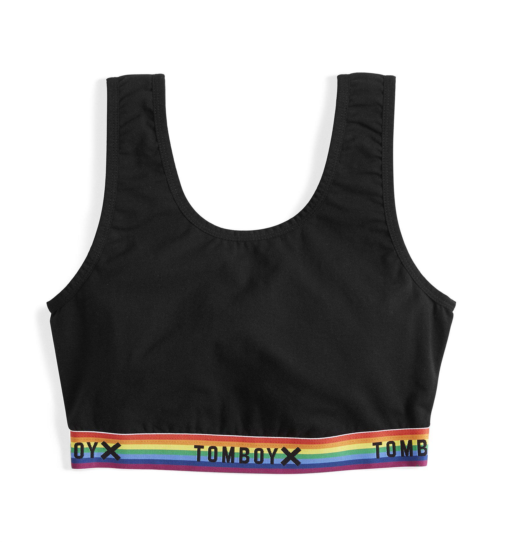 Exclusive: Essentials Soft Bra - Next Gen Black Rainbow-Bra-TomboyX