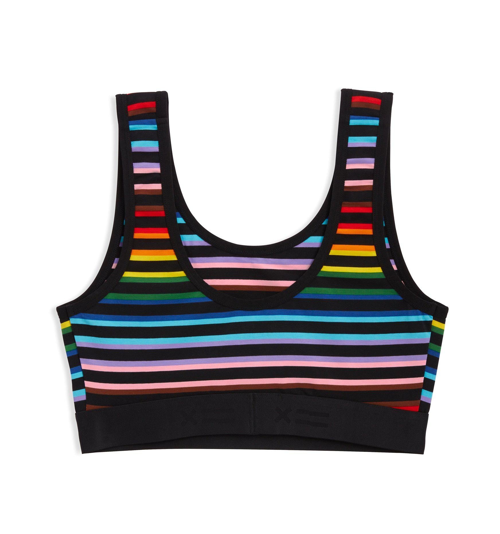 Essentials Soft Bra - Progress Pride Stripes-Bra-TomboyX